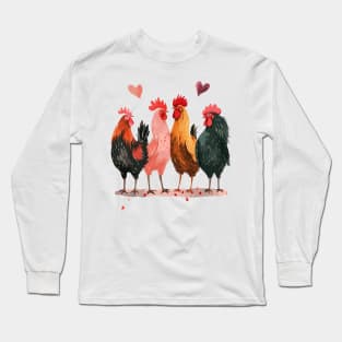 Lovely Chicken | Valentines Day Long Sleeve T-Shirt